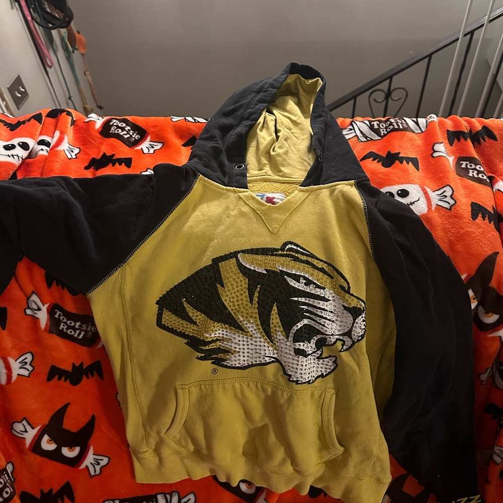 Yellow and Black Mizzou Tiger Hoodie